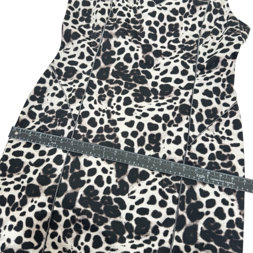 JLO Jennifer Lopez Animal Print Dress Sz 16 Office Siren Mob Wife Indie Sleaze - Picture 8 of 12